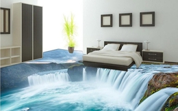 Sáng ngủ dậy giật thót tim vì cứ tưởng đang nằm ở thác nước cheo leo với sàn nhà 3D