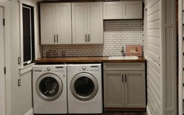 Ông bố dành nửa năm tự sửa không gian ẩm mốc thành phòng giặt hiện đại