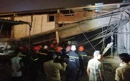 Sập công trình siêu thị, 4 công nhân bị thương dưới đoạn bê tông dày hơn 20m