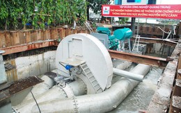 "Siêu" máy bơm nổ máy 15 phút, đường Nguyễn Hữu Cảnh hết ngập ngay lập tức