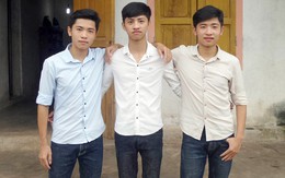 Anh em sinh ba cùng đỗ một trường quân đội