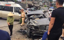 Quảng Ninh: Ô tô mất lái đâm vào xe chở cựu chiến binh