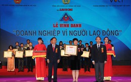 BIDV xuất sắc nhận giải thưởng “Doanh nghiệp vì Người lao động” năm 2017