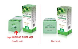 In bổ sung logo ngôi sao thuốc Việt trên bao bì sản phẩm thuốc ho Bảo Thanh