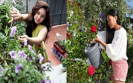 Mỹ nhân Việt bình yên trong khu vườn ngập tràn sắc hoa bỏ lại sau lưng những ồn ào showbiz