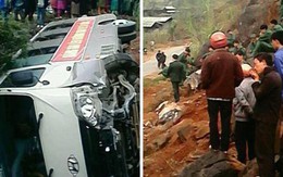 Xe chở tân binh gặp nạn, lật nghiêng ra đường