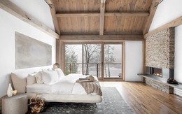 Bạn sẽ chẳng muốn ra khỏi giường khi sở hữu một phòng ngủ rustic thế này
