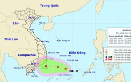 Hình thành áp thấp nhiệt đới trên Biển Đông