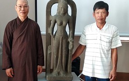 Người dân vớt được tượng nữ thần trị giá 7,5 tỷ đồng dưới sông Cổ Chiên