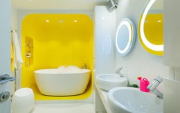 Những phòng tắm màu vàng tươi khiến bạn thấy sảng khoái ngay khi vừa bước vào