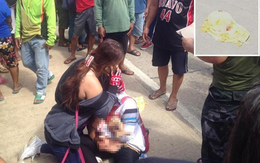 Mẹ trùm khăn cho con khi đi xe máy khiến bé tử vong