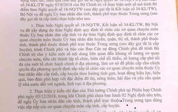 Tạm dừng việc sắp xếp các cơ quan chuyên môn cấp tỉnh, cấp huyện theo Nghị quyết số 18-NQ/TW