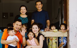 Vợ chồng Jennifer Phạm đưa hai con đi làm từ thiện