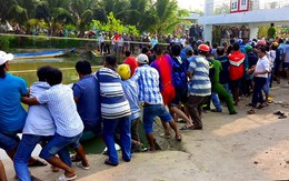 Hơn trăm người giải cứu nạn nhân bị kẹt giữa nắp cống