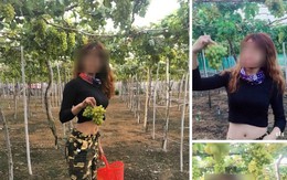 Hai nữ phượt thủ bị tố tự do chụp ảnh, ăn nho ngay trên giàn