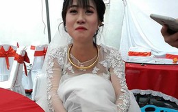 Bức ảnh cô dâu và đôi chân lấm lem khiến người xem vừa buồn cười vừa khó hiểu