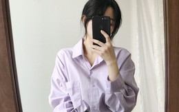 Tưởng sến mà lại xinh bất ngờ, sơ mi màu tím lavender dễ trở thành chiếc áo "hot" nhất mùa này