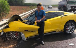 Sau tai nạn kinh hoàng, chủ xe Chevrolet Corvette chụp hình đăng Facebook: 'Chúc mọi người mua được siêu xe để đi an toàn'