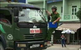 Thông tin mới nhất vụ chiến sĩ cảnh sát đu gương xe tải vi phạm chạy trên đường phố Hải Phòng