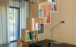 Những kiểu kệ sách tích hợp với cầu thang không thể chê vào đâu được
