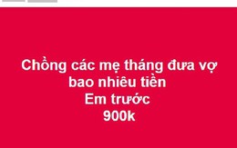 Tâm sự nhức nhối chuyện chồng đưa tiền mỗi tháng