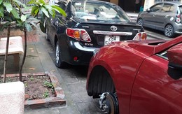 Gần chục ôtô của người dân bị rạch lốp lúc sáng sớm