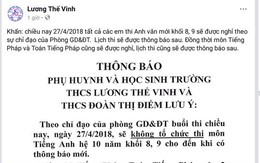 Chuyên viên gửi nhầm đáp án, học sinh lớp 8, 9 toàn Cần Thơ 'ôm hận'