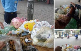 Hà Nội: Phát hiện bé trai kháu khỉnh bị “vứt” trên xe rác
