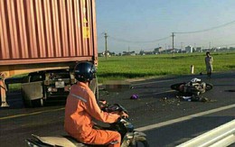 Hai vợ chồng tử vong thương tâm sau va chạm với xe container
