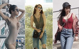 Cùng một set đồ bikini Ngọc Trinh khoe dáng quyến rũ còn Minh Hằng diện hẳn ra phố