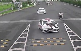 Lái xe taxi tông thẳng nhân viên bảo vệ sân bay Nội Bài