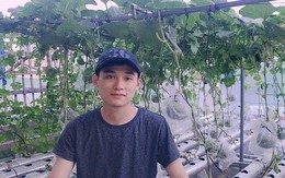 Bình Định: Anh chàng đẹp trai thu 100 kg rau quả từ khu vườn sân thượng