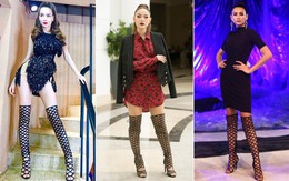 Minh Hằng "đụng" cùng kiểu boots với Hà Hồ và Võ Hoàng Yến: Chỉ thấy tội cho cô gái đó!