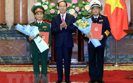 Trao quyết định thăng quân hàm cho các sĩ quan quân đội cấp cao