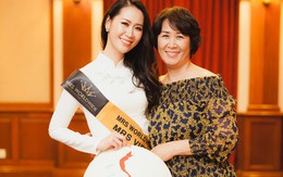 Mẹ đẻ Dương Thùy Linh đi theo chăm sóc con gái trong cuộc thi Mrs Worldwide
