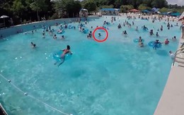 Cứu hộ nhanh trí giải cứu bé gái đuối nước ở bể bơi đông người