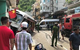 Xe khách mất phanh gây tai nạn liên hoàn, 10 người bị thương