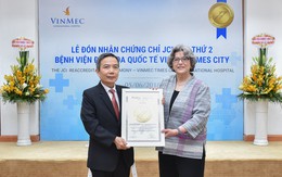 Vinmec times city nhận chứng chỉ chất lượng quốc tế JCI lần thứ 2