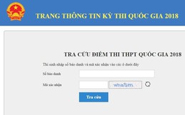 Tra cứu điểm thi THPT Quốc gia 2018 tại đây