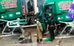 Đang ngồi gác, trung tá biên phòng bị xe container tông tử vong
