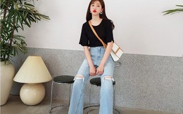 Mê quần jeans say đắm nhưng ngại nắng nóng, các nàng cứ diện jeans dáng suông để vừa mát mẻ lại chuẩn trendy