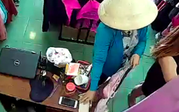 Clip: "Nữ quái" đội nón lá, bịt mặt vào shop thời trang trộm tài sản