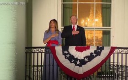Vợ chồng Trump xem bắn pháo hoa mừng quốc khánh Mỹ