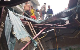 Đứt cáp cẩu toà nhà 33 tầng ở Hà Nội, vật liệu rơi xuyên thủng mái nhà điều hành
