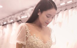 Hé lộ hình ảnh Nhã Phương thử váy cưới trước ngày đính hôn