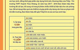 Thú vị thông điệp “5 xin, 4 luôn” của trường THPT