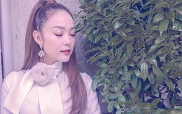 Chính ra không cần đầm xòe điệu đà, Minh Hằng đẹp và chất nhất là khi diện bộ đôi này