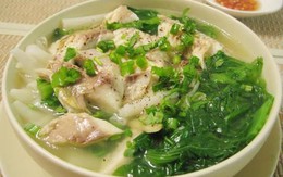Cách nấu canh bánh đa cá rô đồng rau cải không bị tanh