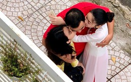 Khoảnh khắc “chụp trộm” Quyền Linh ôm hôn 2 con gái gây xúc động mạnh