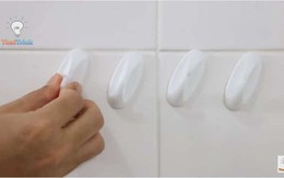 Dán 4 chiếc móc dán tường theo kiểu này, ai biết mục đích cũng khen bạn ngăn nắp, gọn gàng
